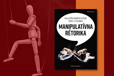 Ilustračný obrázok: kniha Manipulatívna rétorika, v pozdadí marioneta