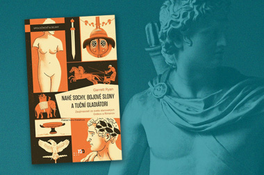 Obálka knihy Nahé sochy, bojové slony a tuční gladiátori, pozadie fotografia antickej sochy